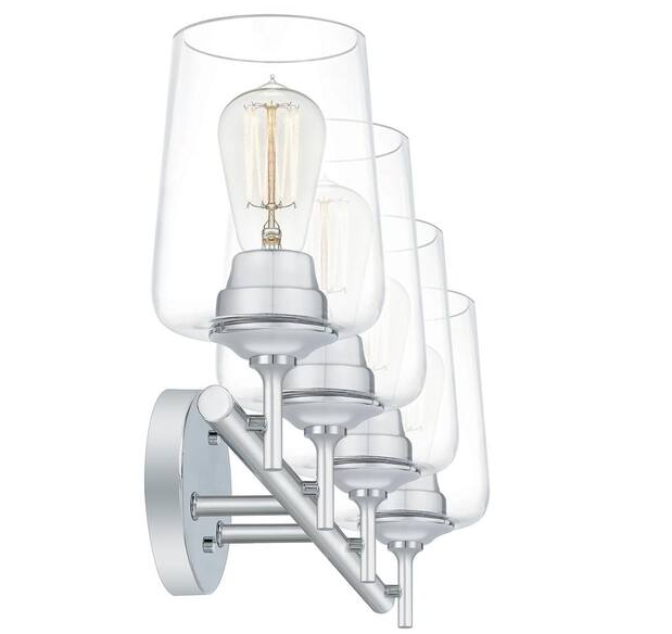 QUOIZEL Miller 4-Light Polished Chrome Vanity Light